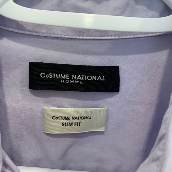 Costume National Blue Slim Fit Shirt Size 38 - Picture 6 of 9